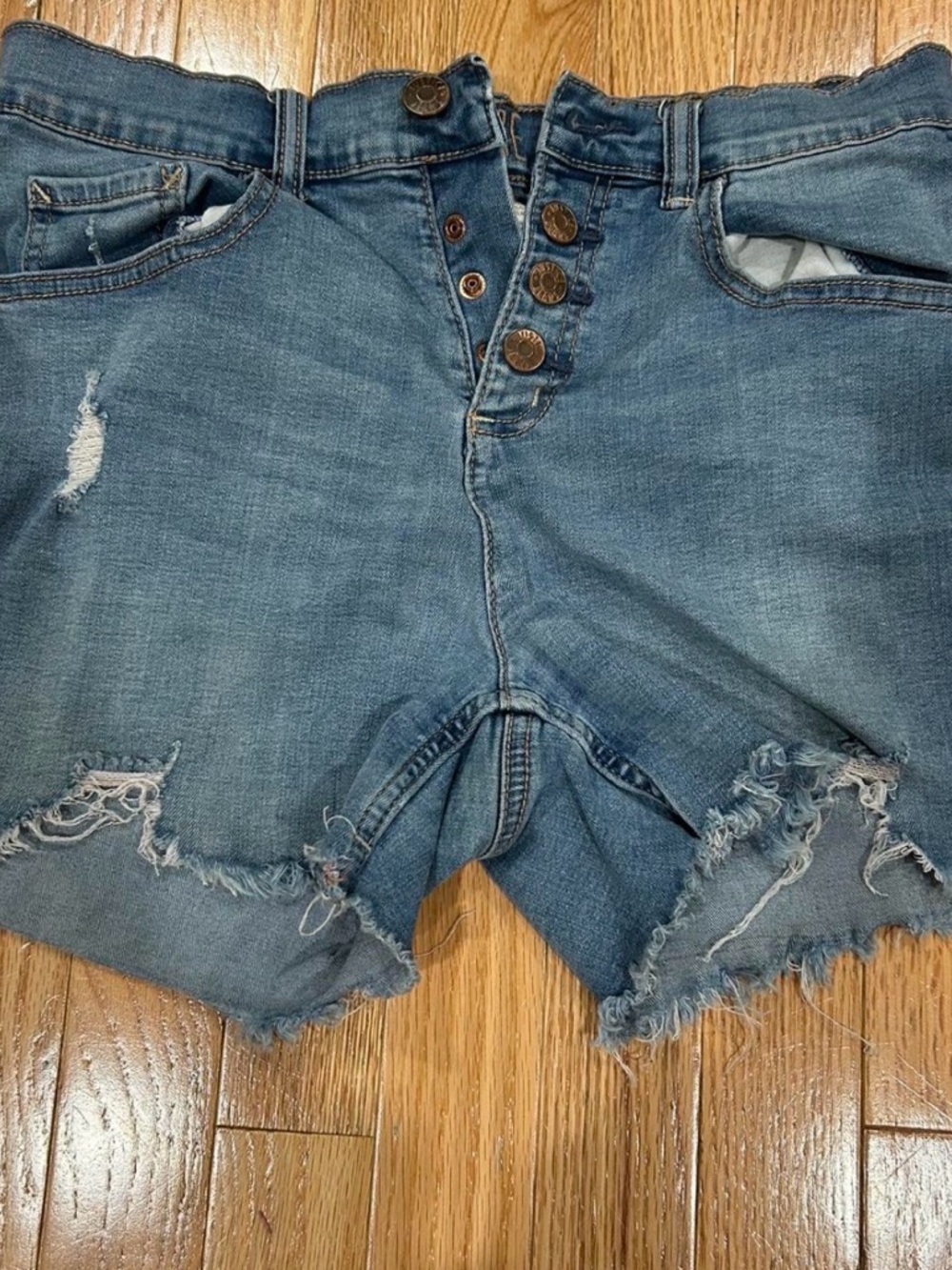Justice Light Blue Denim Shorts